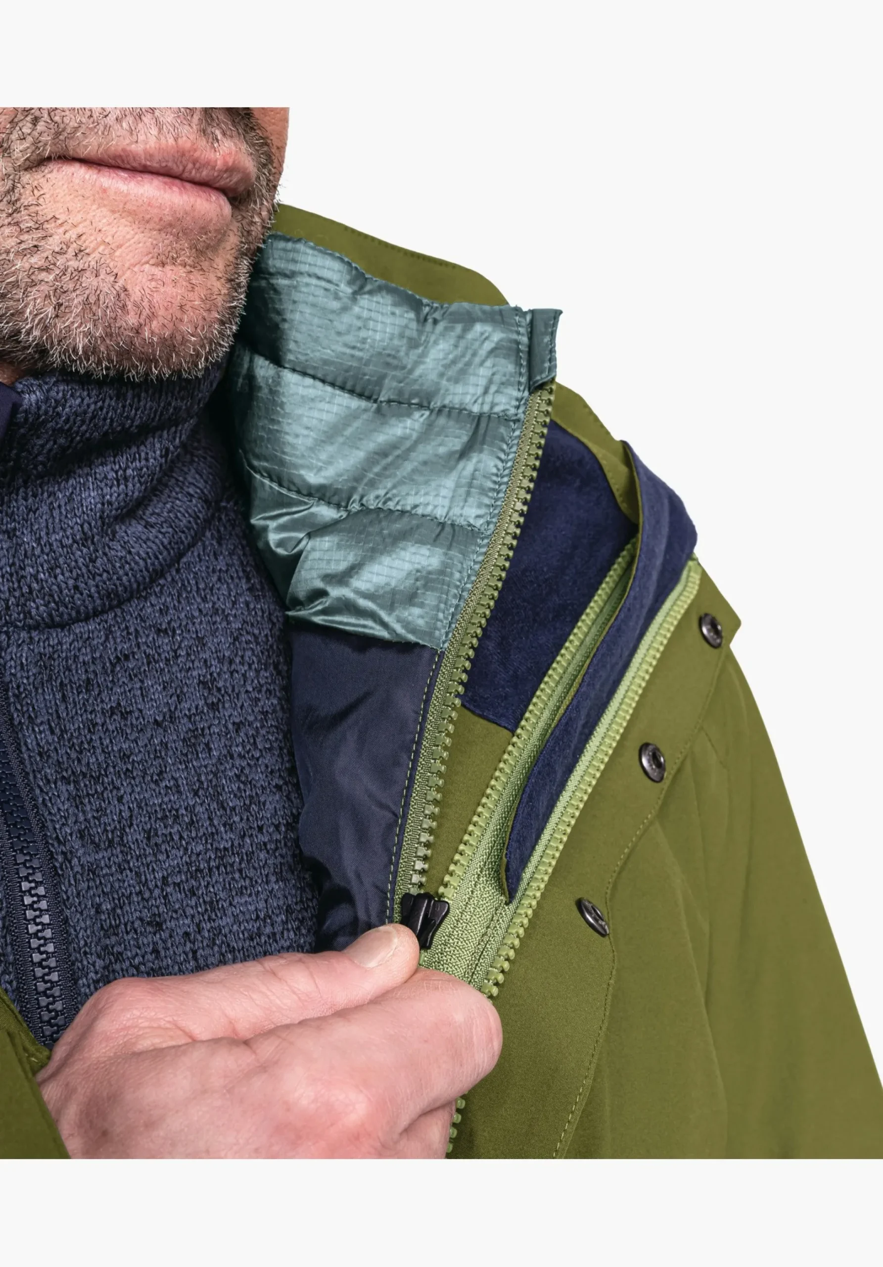 MEN SCHÖFFEL Trek & Hike|Double Jackets<3in1 hiking jacket with thermal inner red