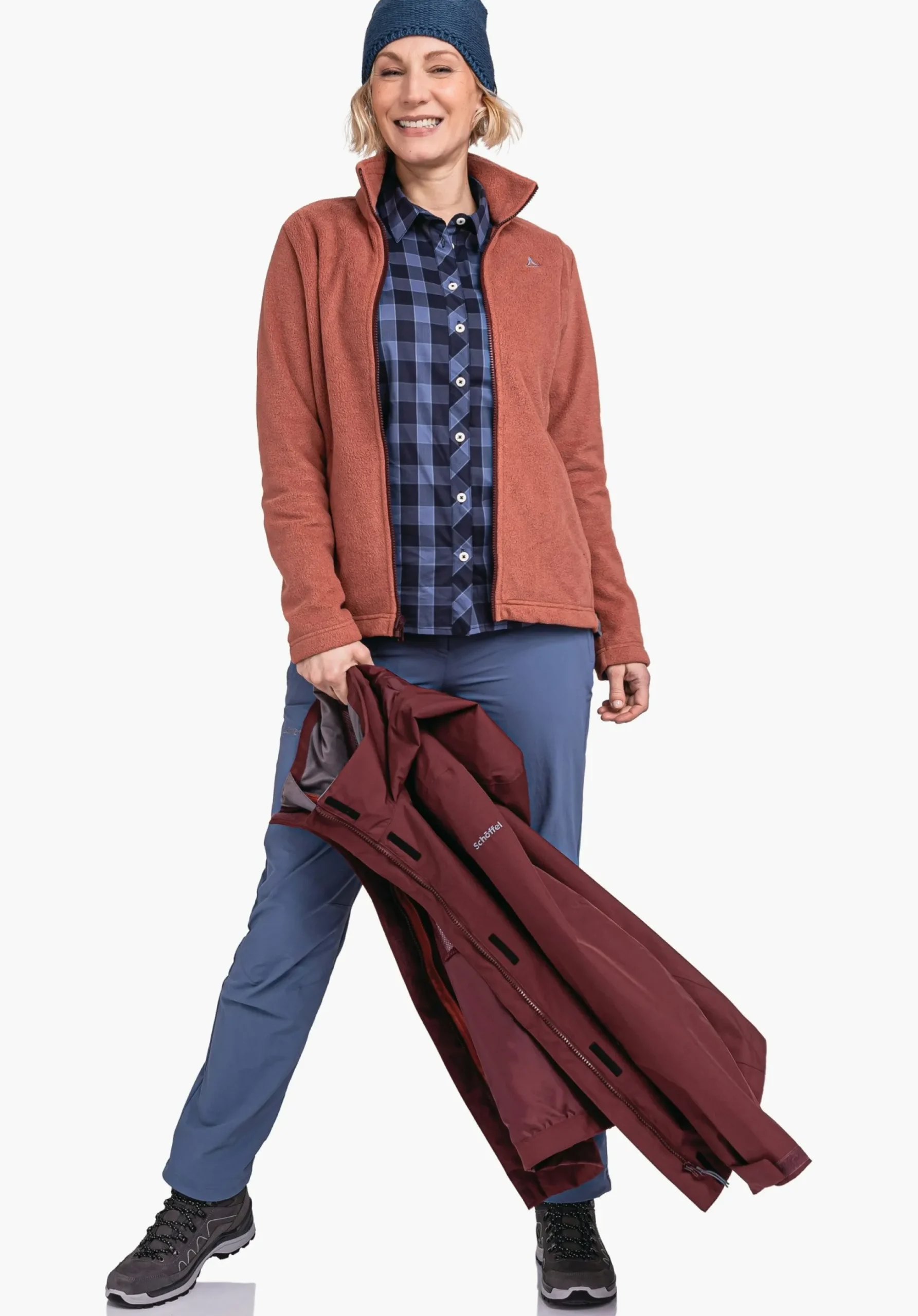 WOMEN SCHÖFFEL Trek & Hike|Double Jackets<3in1 hiking jacket with zip-out fleece red