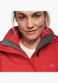 WOMEN SCHÖFFEL Trek & Hike|Double Jackets<3in1 hiking jacket with zip-out fleece red