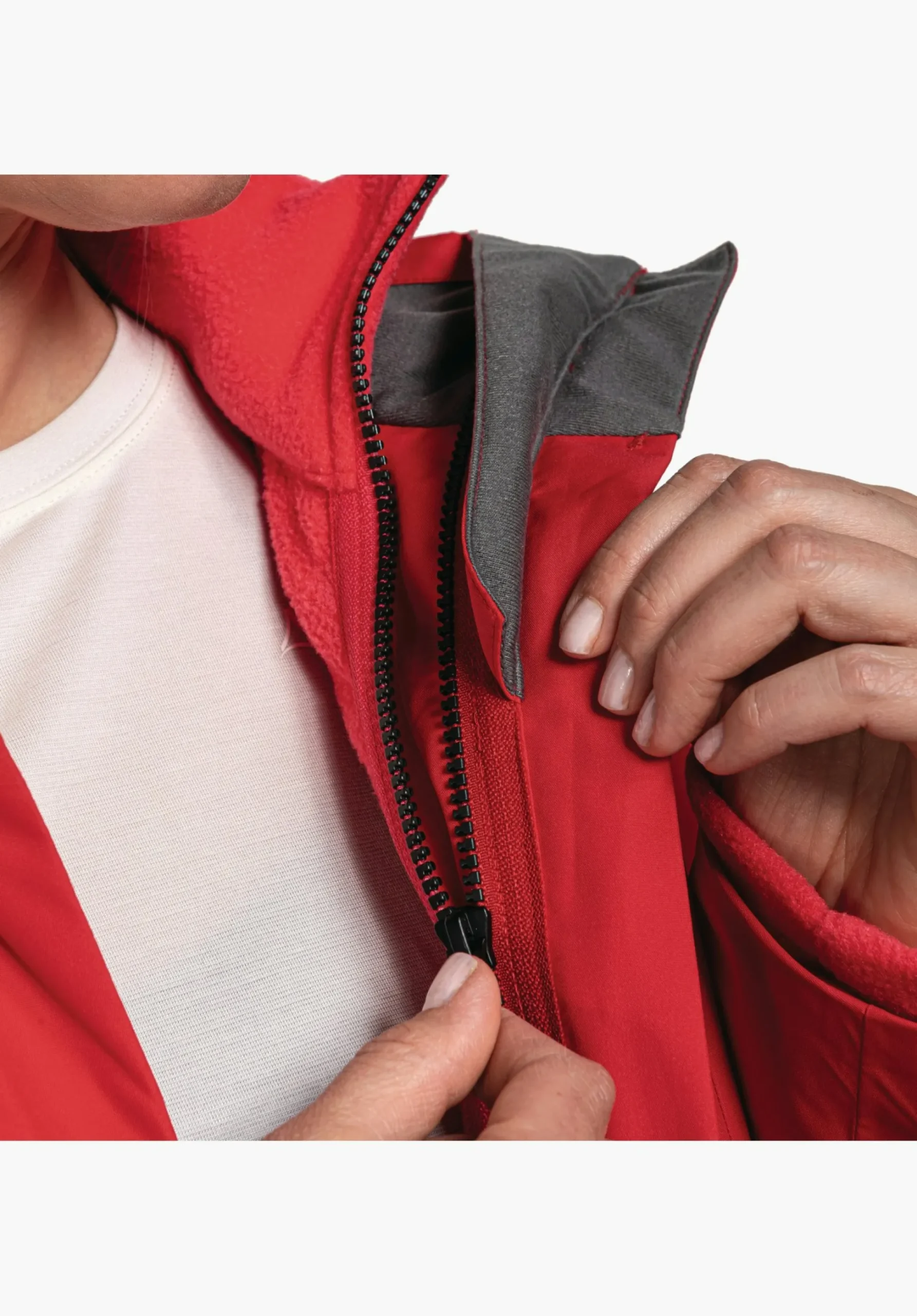 WOMEN SCHÖFFEL Trek & Hike|Double Jackets<3in1 hiking jacket with zip-out fleece red