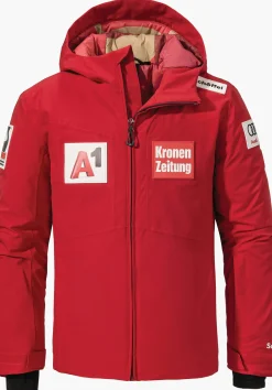 CHILDREN SCHÖFFEL Ski<Kids ski jacket in ÖSV pro style red