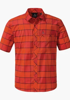 MEN SCHÖFFEL <Light hiking shirt for summer orange