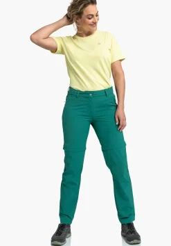 WOMEN SCHÖFFEL Trek & Hike|Pants Zip Off<Light summer pants with zip-off function green