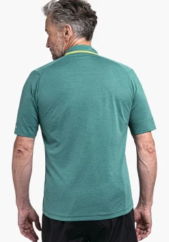 MEN SCHÖFFEL Bike<Lightweight bike shirt with half zip orange