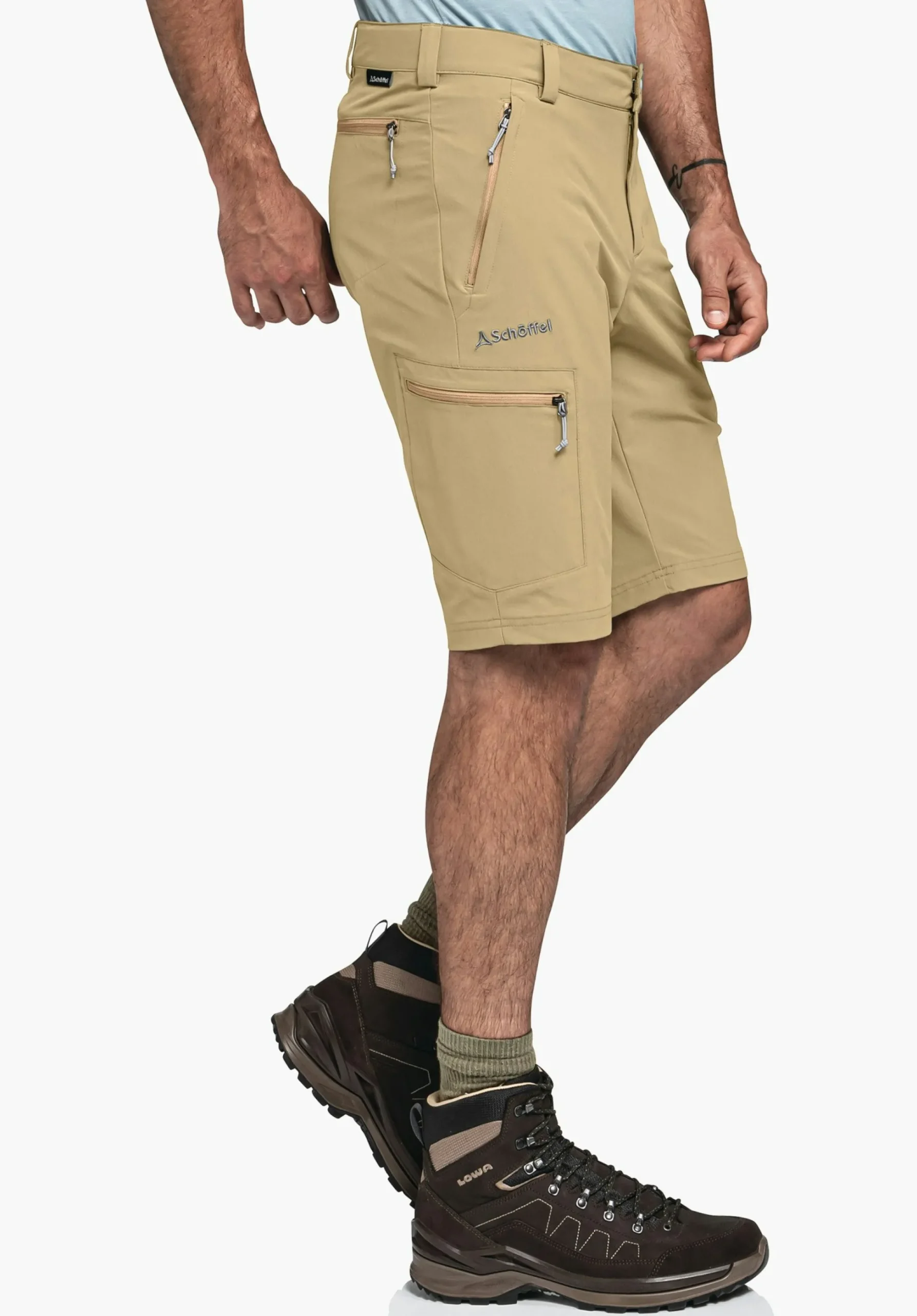 MEN SCHÖFFEL Trek & Hike|Pants Short<Lightweight shorts in 4-way stretch beige