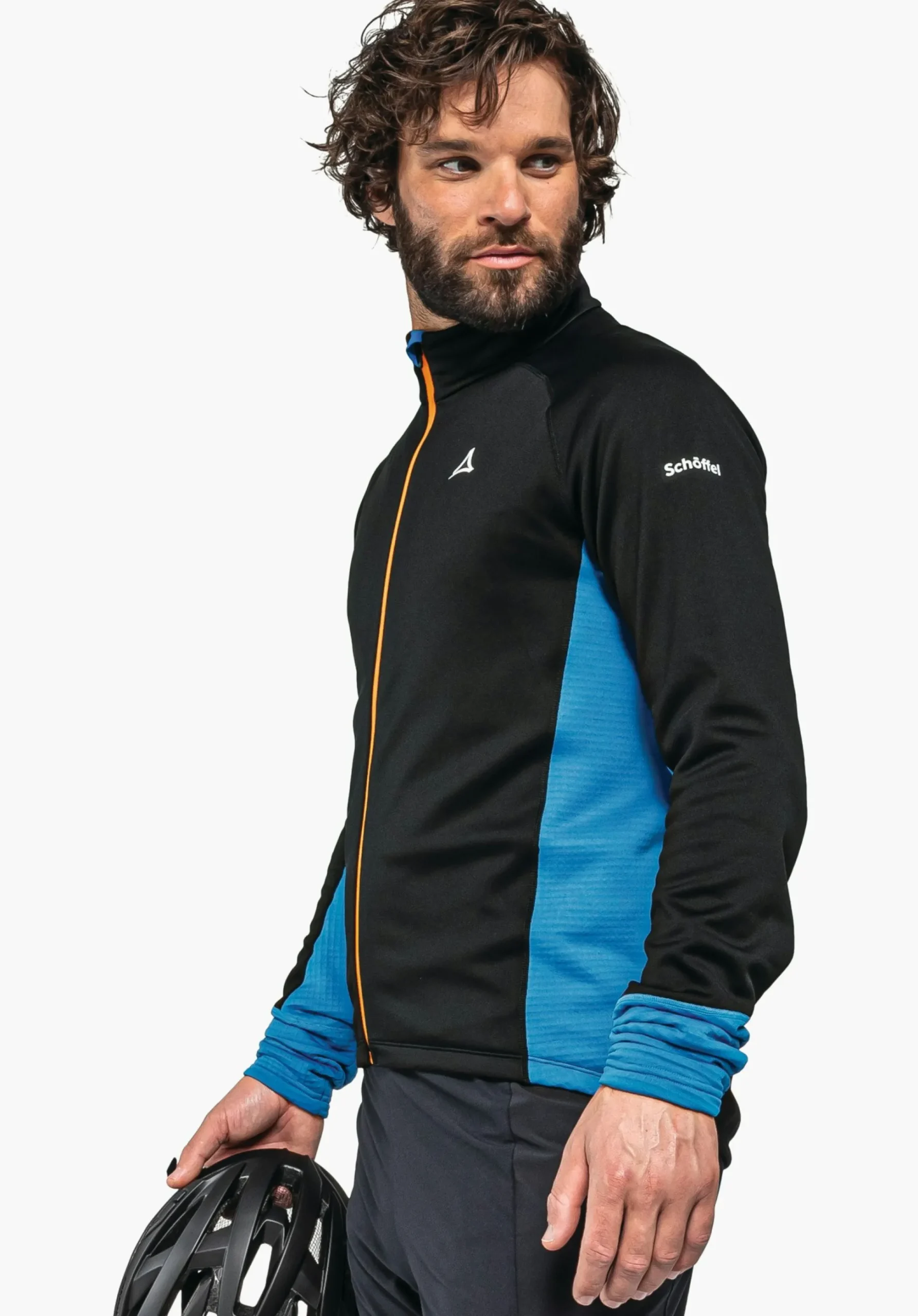 MEN SCHÖFFEL Bike<Longsleeve with three-part back pocket orange