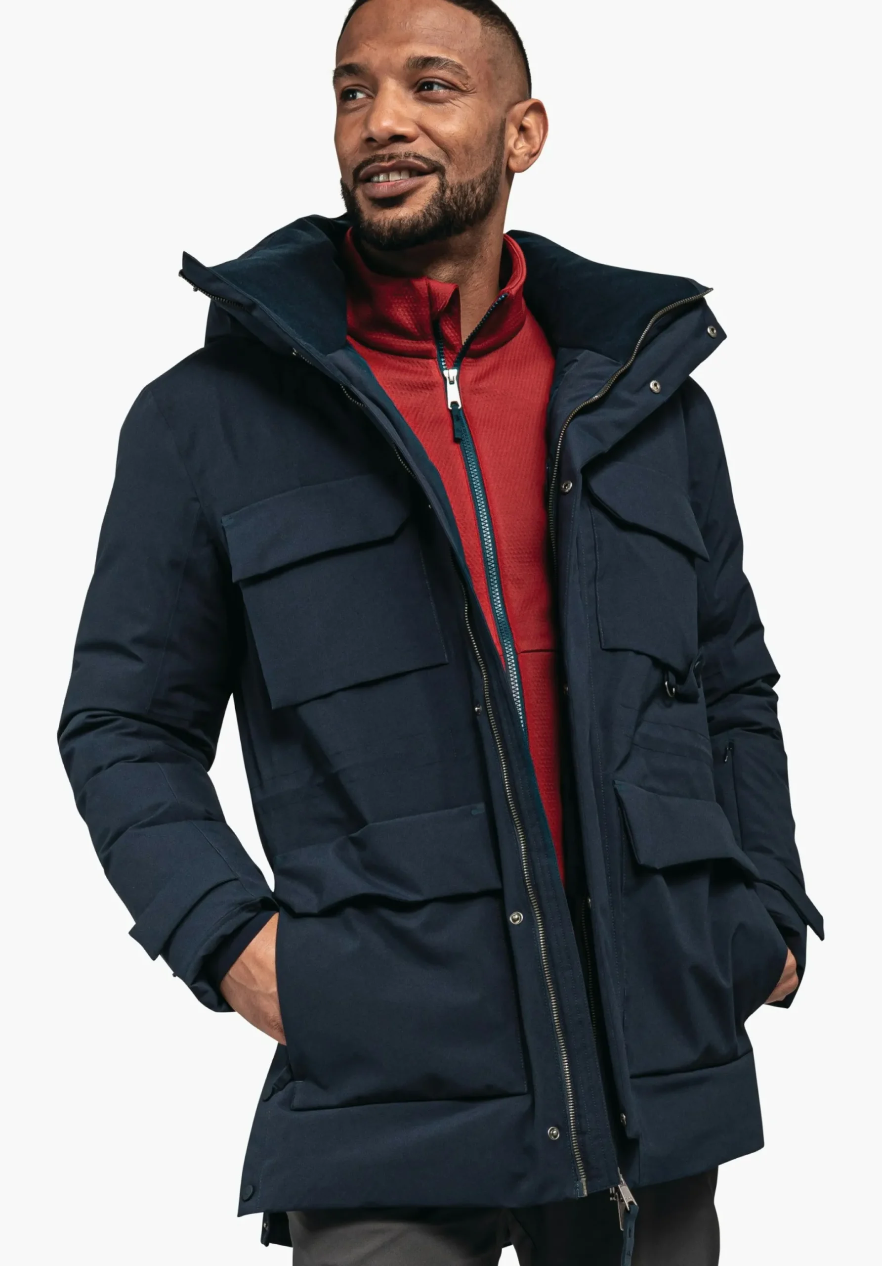 MEN SCHÖFFEL Travel/Leisure|Parka / Coat<Modern waterproof down parka red