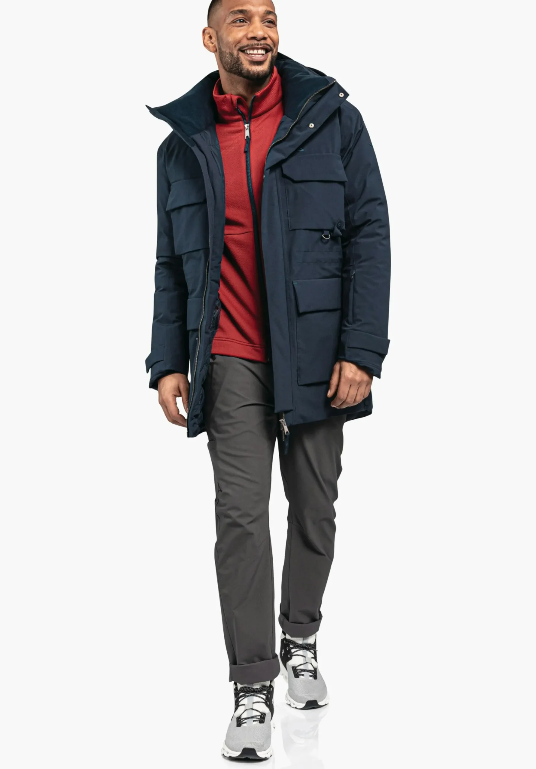 MEN SCHÖFFEL Travel/Leisure|Parka / Coat<Modern waterproof down parka red