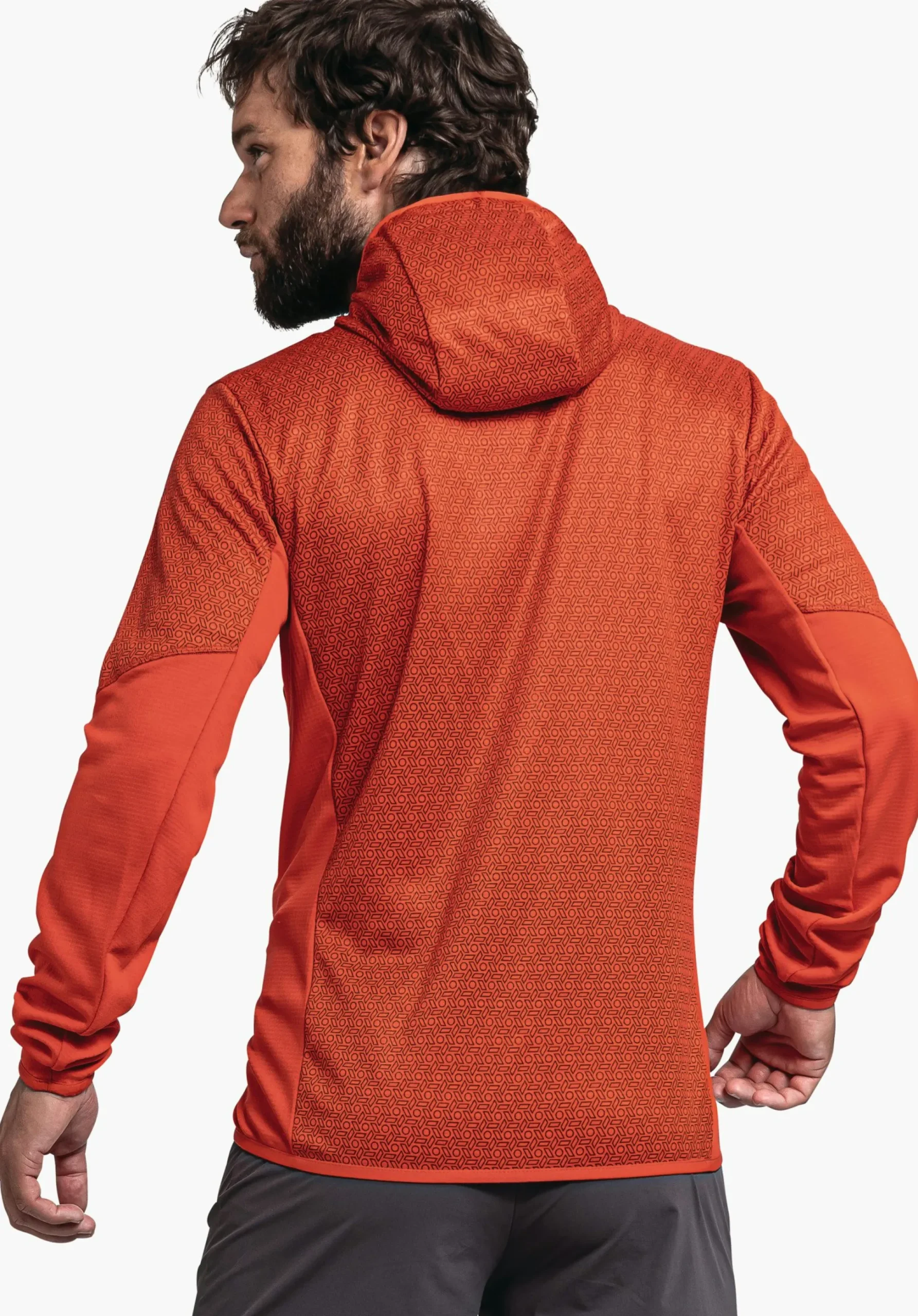 MEN SCHÖFFEL <Quick drying hoody for the mountains orange