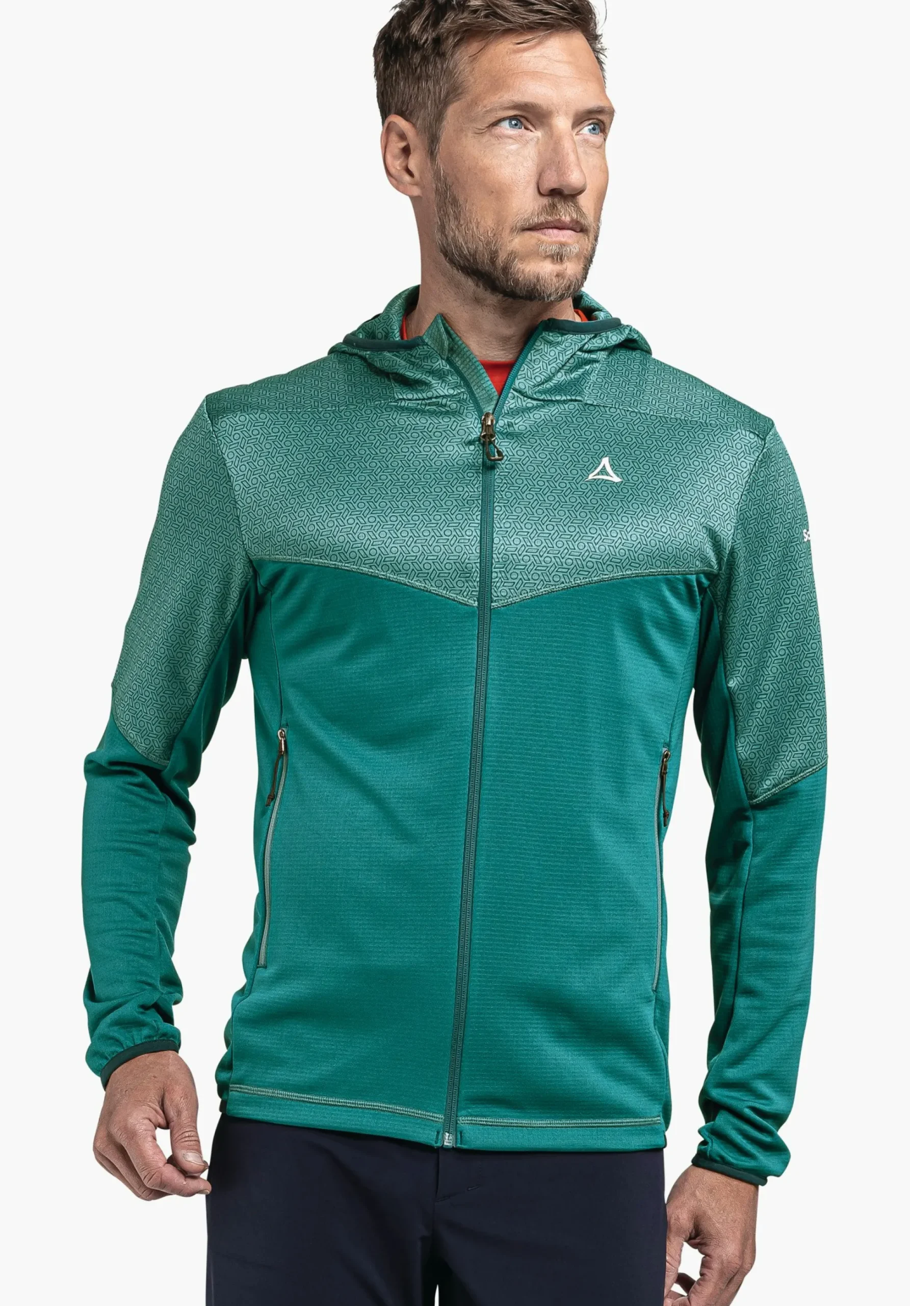 MEN SCHÖFFEL <Quick drying hoody for the mountains orange