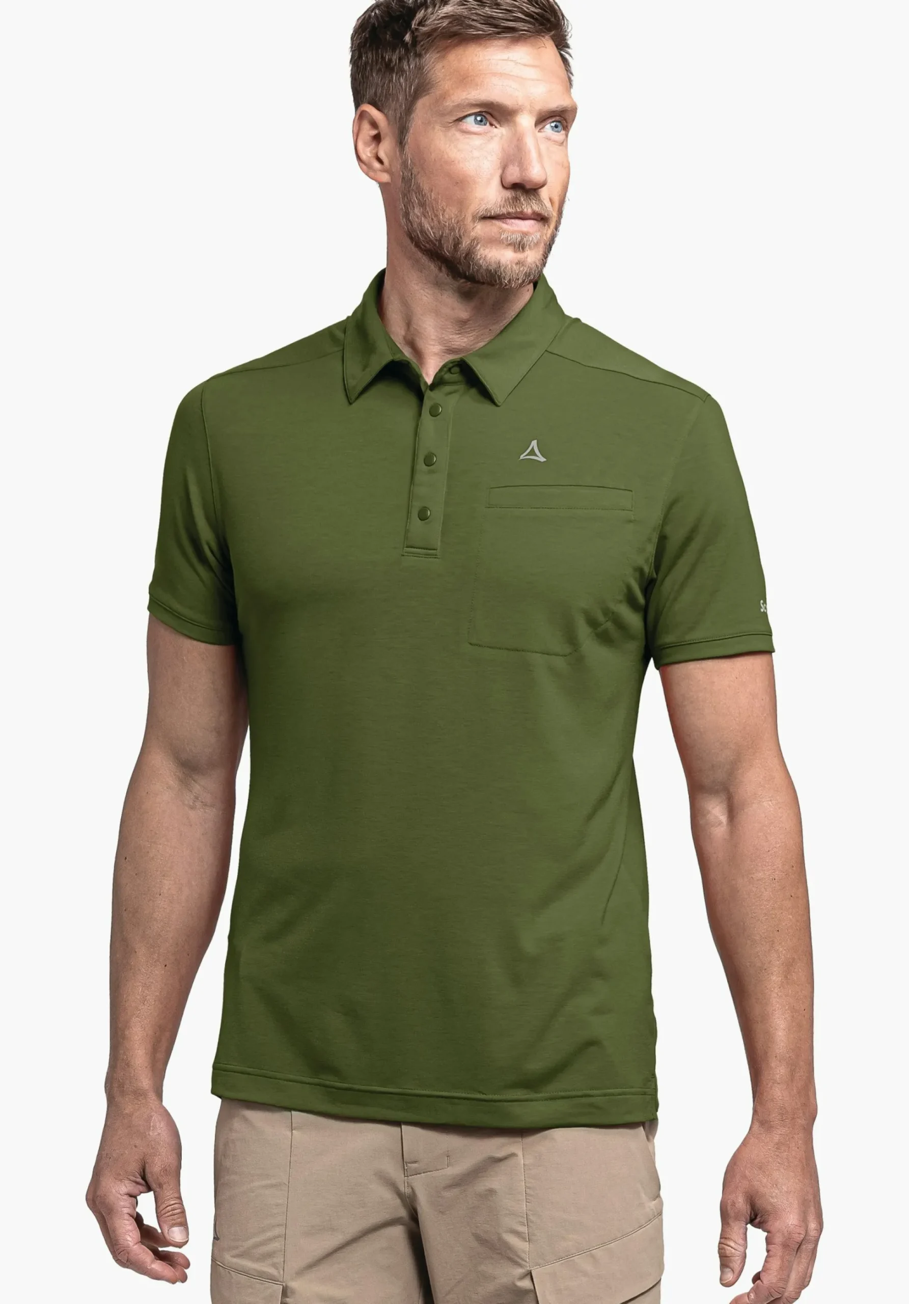 MEN SCHÖFFEL <Quick drying polo shirt orange