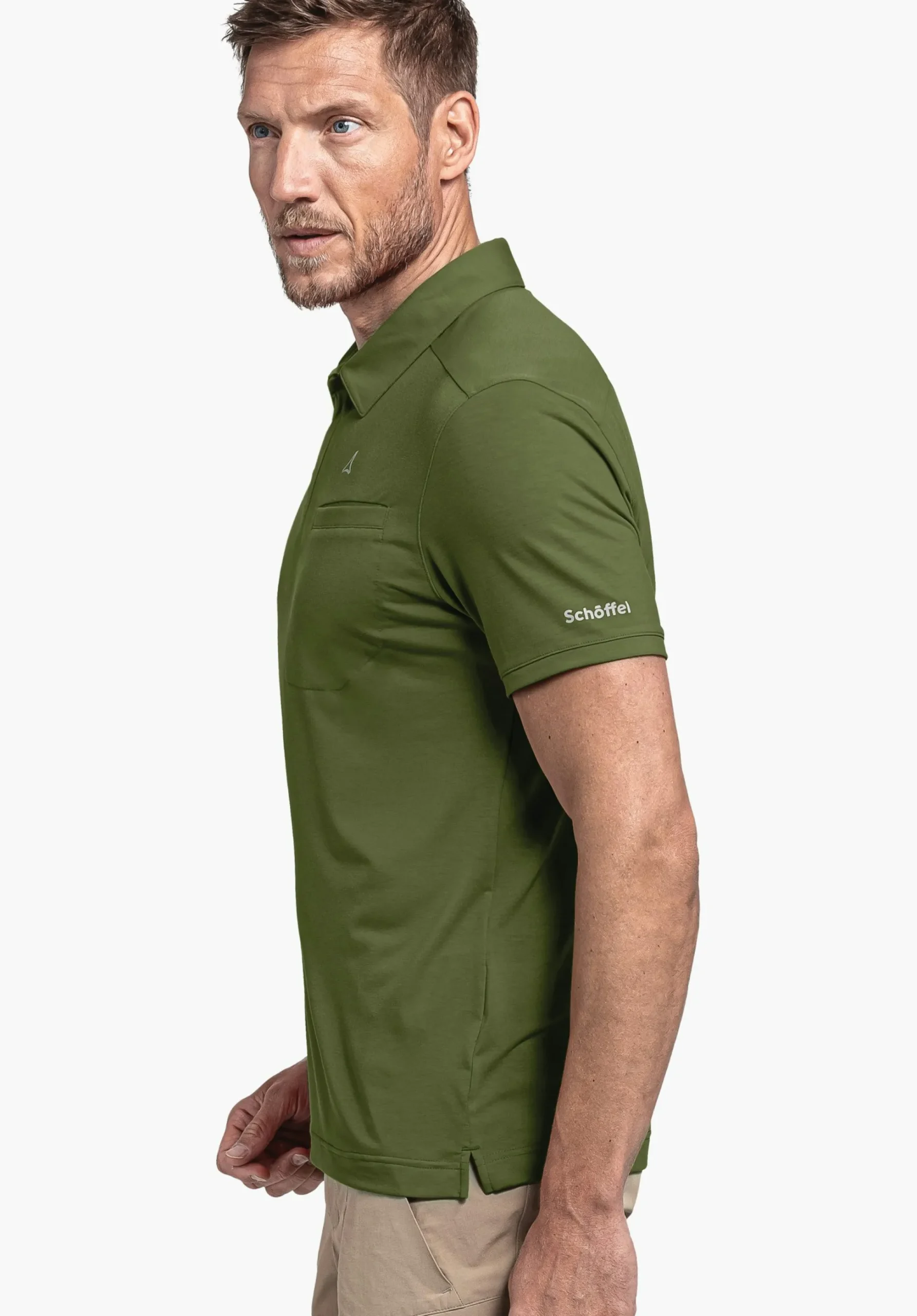 MEN SCHÖFFEL <Quick drying polo shirt orange