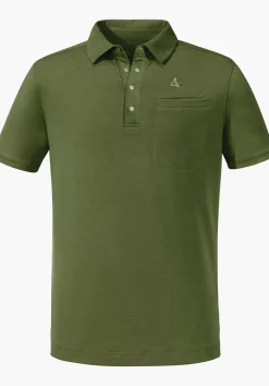 MEN SCHÖFFEL <Quick drying polo shirt orange
