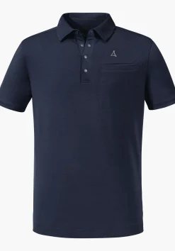 MEN SCHÖFFEL <Quick drying polo shirt orange