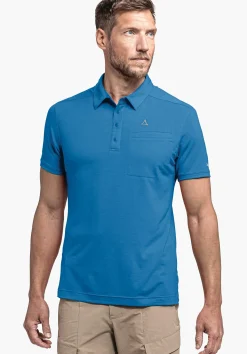 MEN SCHÖFFEL <Quick drying polo shirt orange