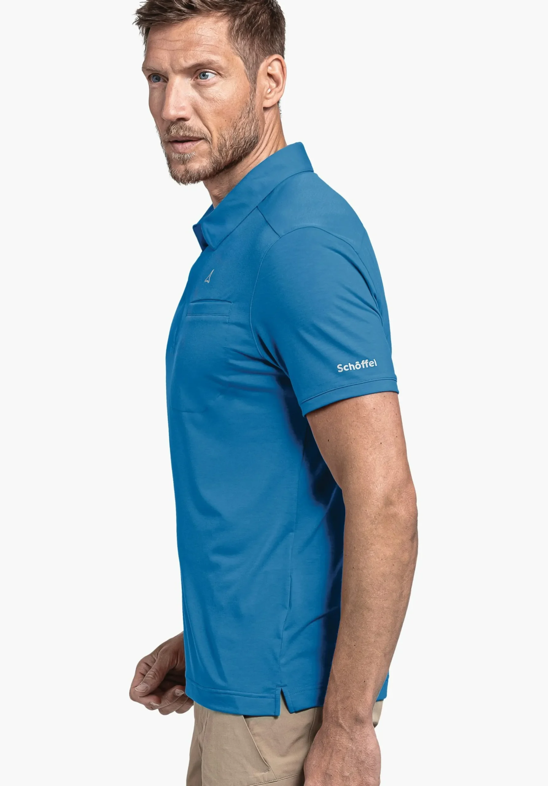 MEN SCHÖFFEL <Quick drying polo shirt orange