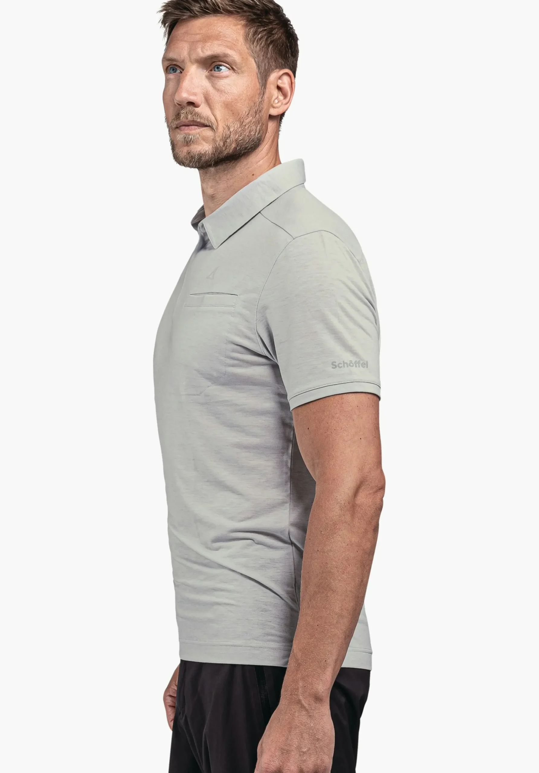 MEN SCHÖFFEL <Quick drying polo shirt orange