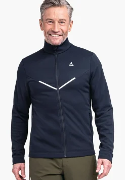 MEN SCHÖFFEL Skiing<Recycled and comfortable fleece jacket blue