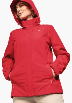 WOMEN SCHÖFFEL Trek & Hike|Outdoor Jackets<Robust, wind- and waterproof rain jacket red