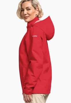 WOMEN SCHÖFFEL Trek & Hike|Outdoor Jackets<Robust, wind- and waterproof rain jacket red