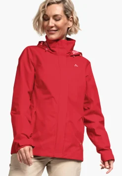 WOMEN SCHÖFFEL Trek & Hike|Outdoor Jackets<Robust, wind- and waterproof rain jacket red