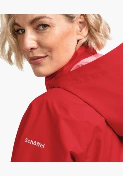 WOMEN SCHÖFFEL Trek & Hike|Outdoor Jackets<Robust, wind- and waterproof rain jacket red