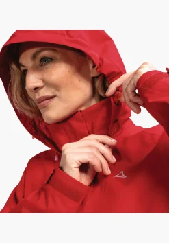 WOMEN SCHÖFFEL Trek & Hike|Outdoor Jackets<Robust, wind- and waterproof rain jacket red