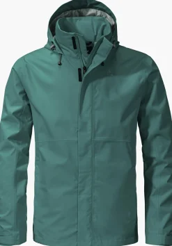 MEN SCHÖFFEL Trek & Hike|Outdoor Jackets<Robust, wind- and waterproof rain jacket grün