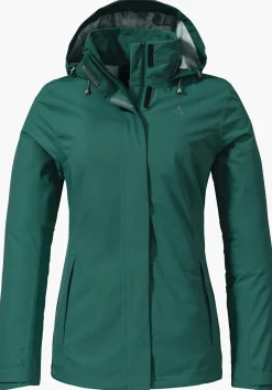 WOMEN SCHÖFFEL Trek & Hike|Outdoor Jackets<Robust, wind- and waterproof rain jacket red