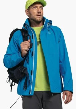 MEN SCHÖFFEL Trek & Hike|Outdoor Jackets<Robust, wind- and waterproof rain jacket grün