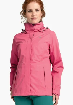 WOMEN SCHÖFFEL Trek & Hike|Outdoor Jackets<Robust, wind- and waterproof rain jacket red