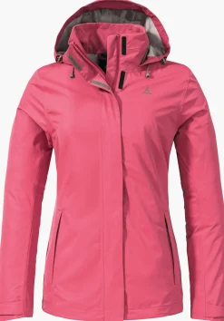 WOMEN SCHÖFFEL Trek & Hike|Outdoor Jackets<Robust, wind- and waterproof rain jacket red