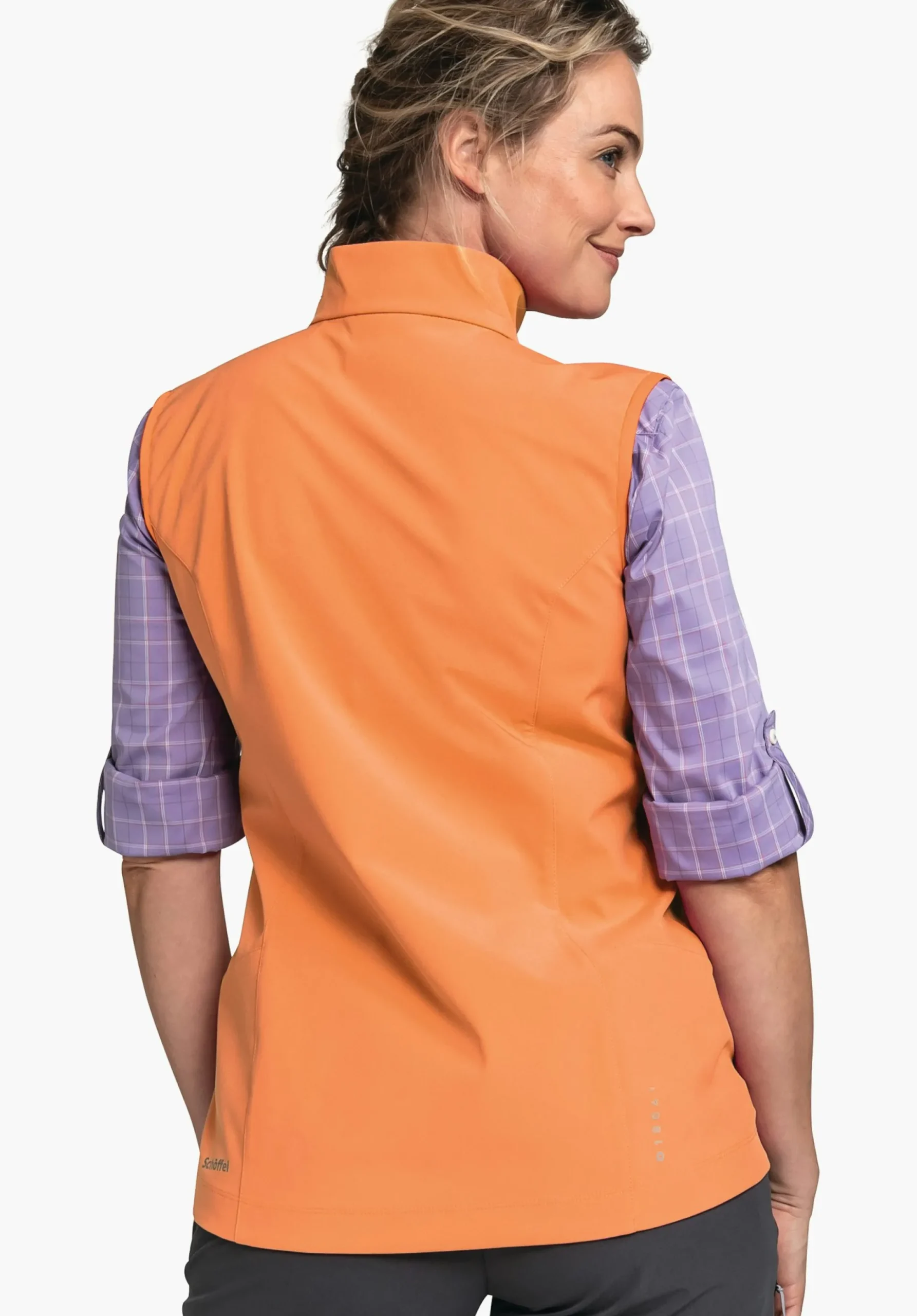 WOMEN SCHÖFFEL <Softshell vest in purist design orange