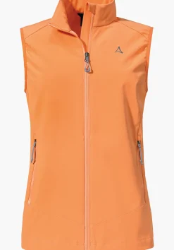 WOMEN SCHÖFFEL <Softshell vest in purist design orange