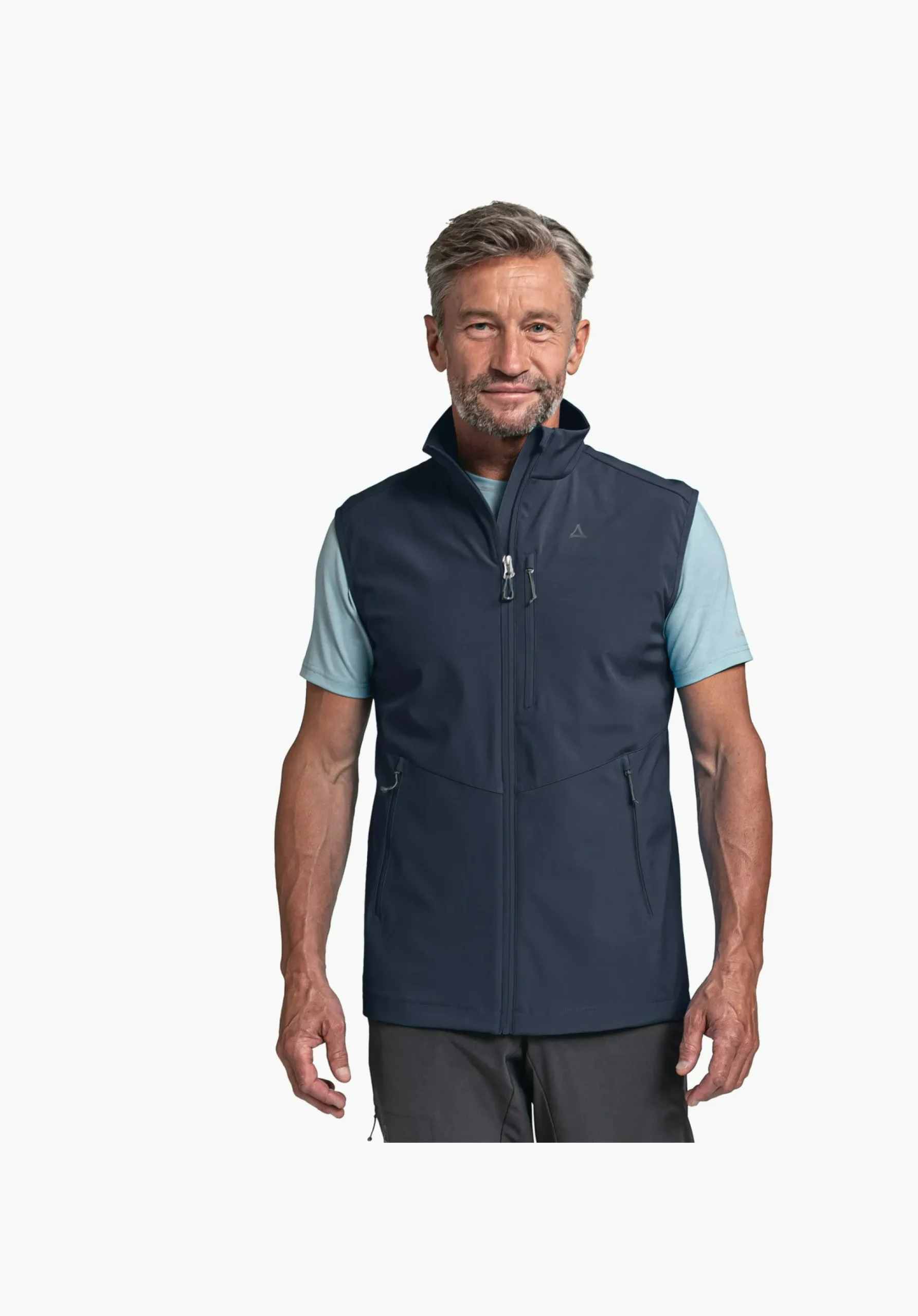 MEN SCHÖFFEL <Softshell vest in purist design grün