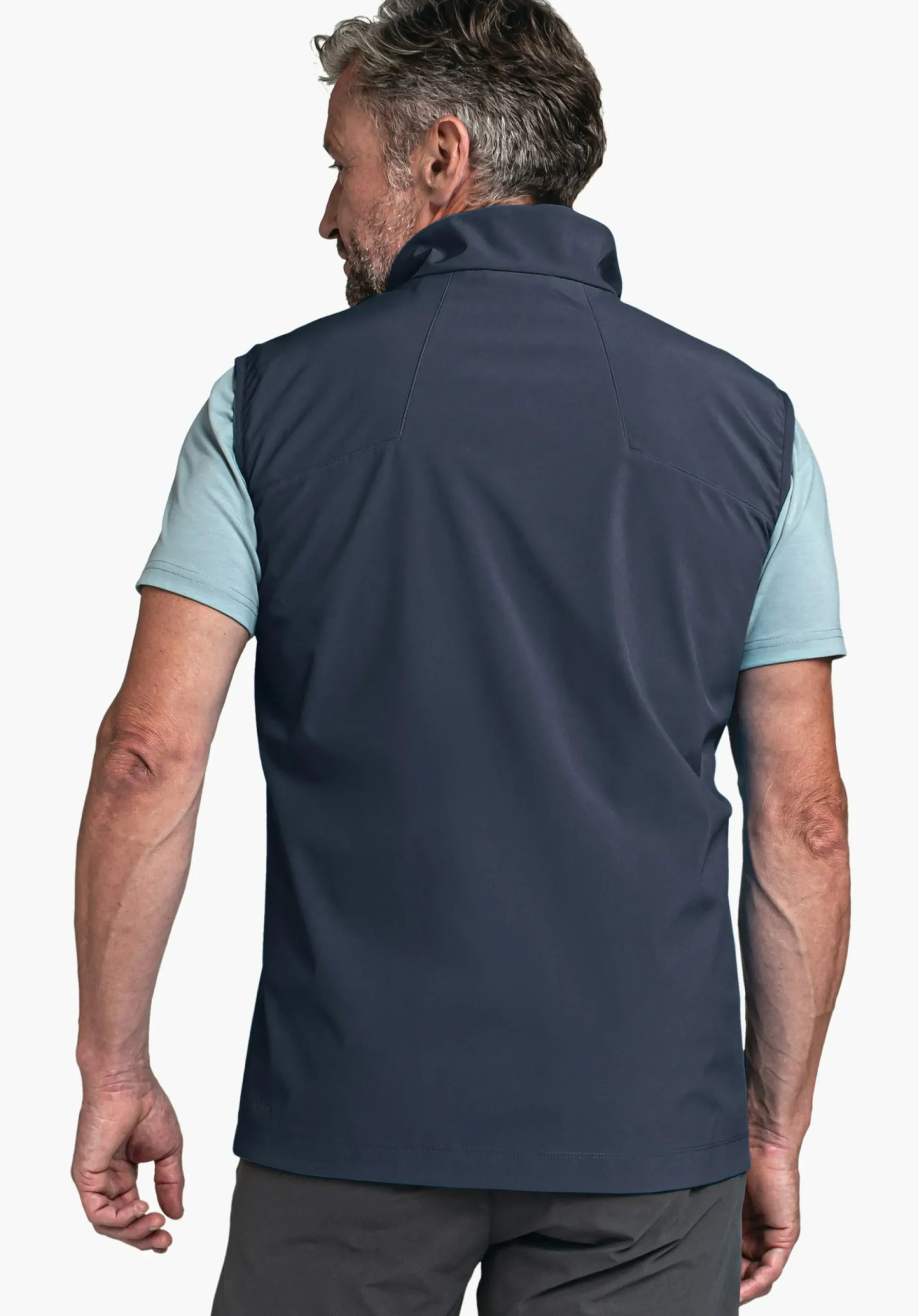 MEN SCHÖFFEL <Softshell vest in purist design grün