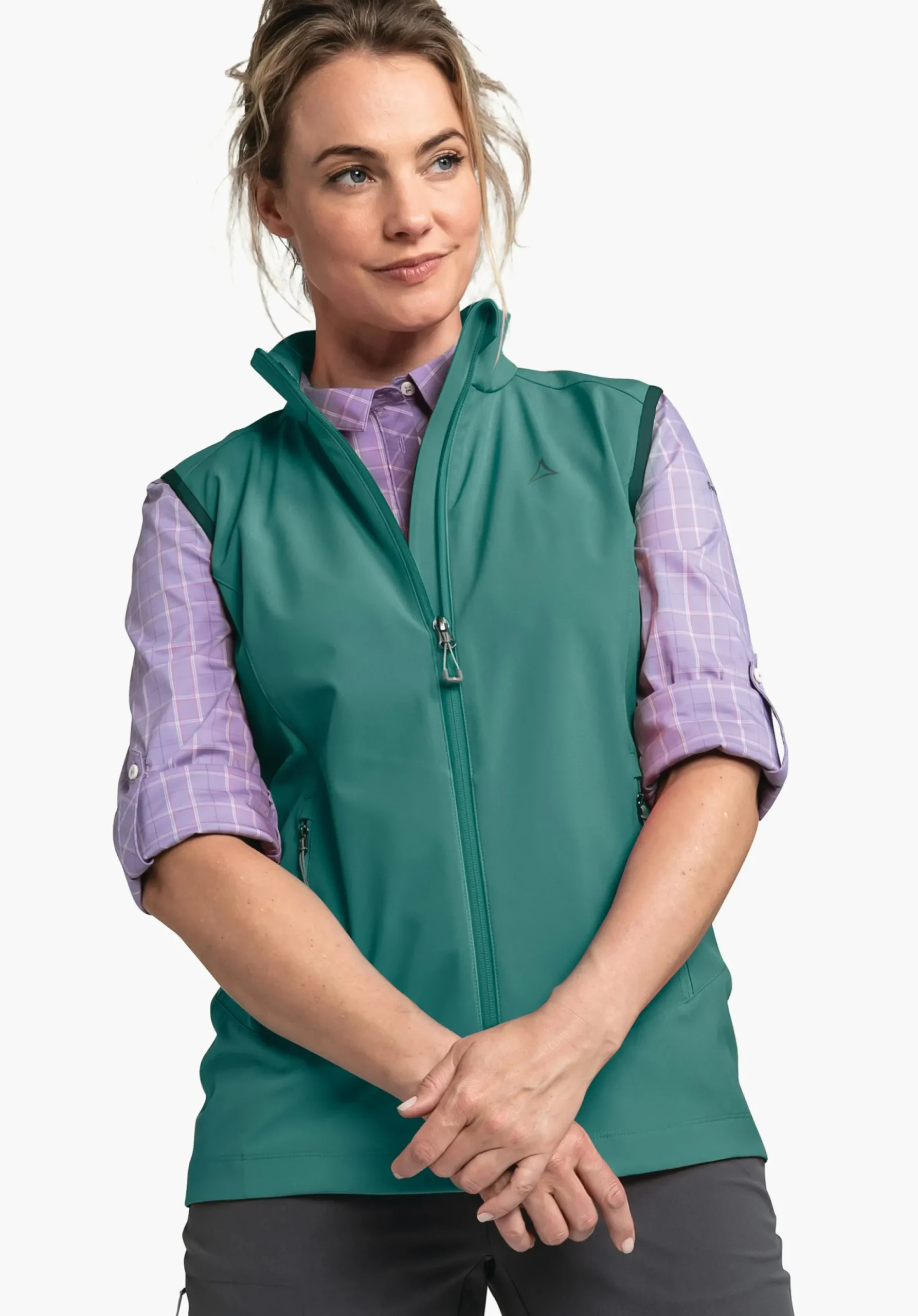 WOMEN SCHÖFFEL <Softshell vest in purist design orange