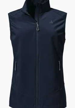 WOMEN SCHÖFFEL <Softshell vest in purist design orange