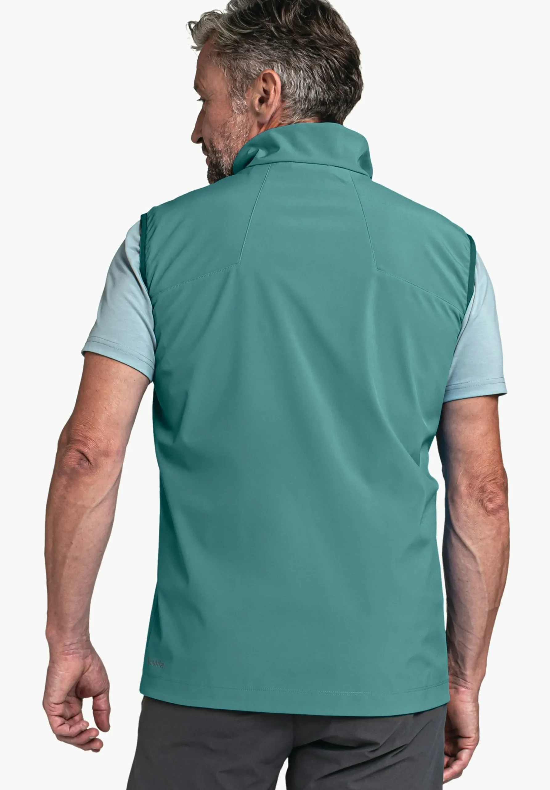 MEN SCHÖFFEL <Softshell vest in purist design grün