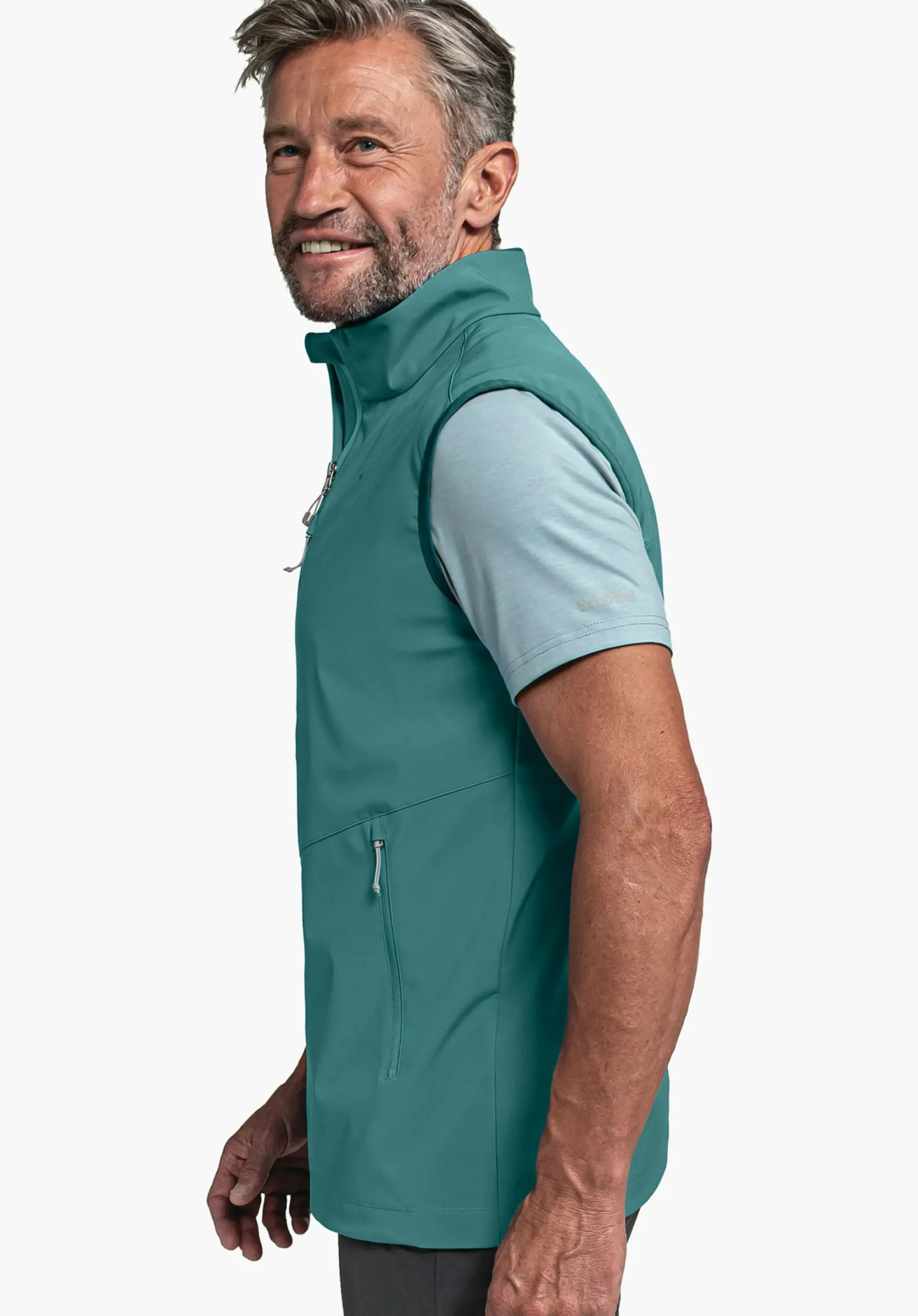 MEN SCHÖFFEL <Softshell vest in purist design grün