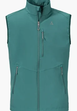 MEN SCHÖFFEL <Softshell vest in purist design grün