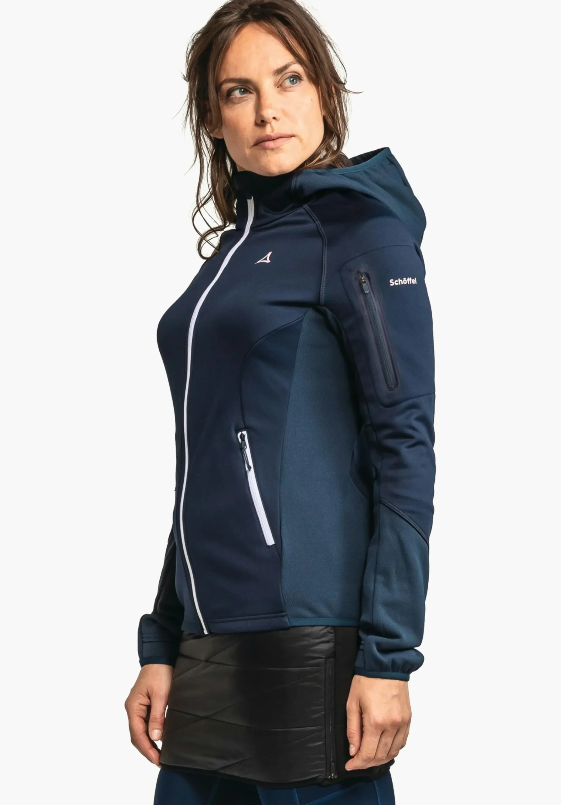 WOMEN SCHÖFFEL <Sporty fleece hoody in material mix red