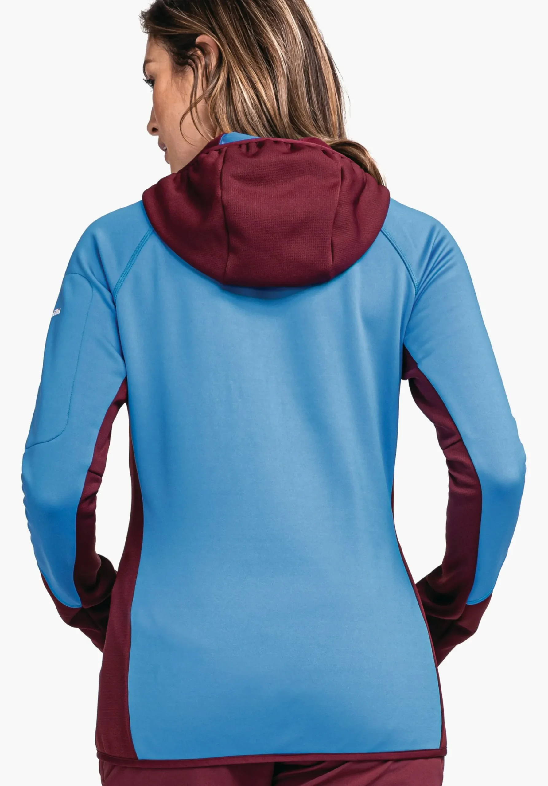 WOMEN SCHÖFFEL Trek & Hike<Sporty fleece hoody in material mix red