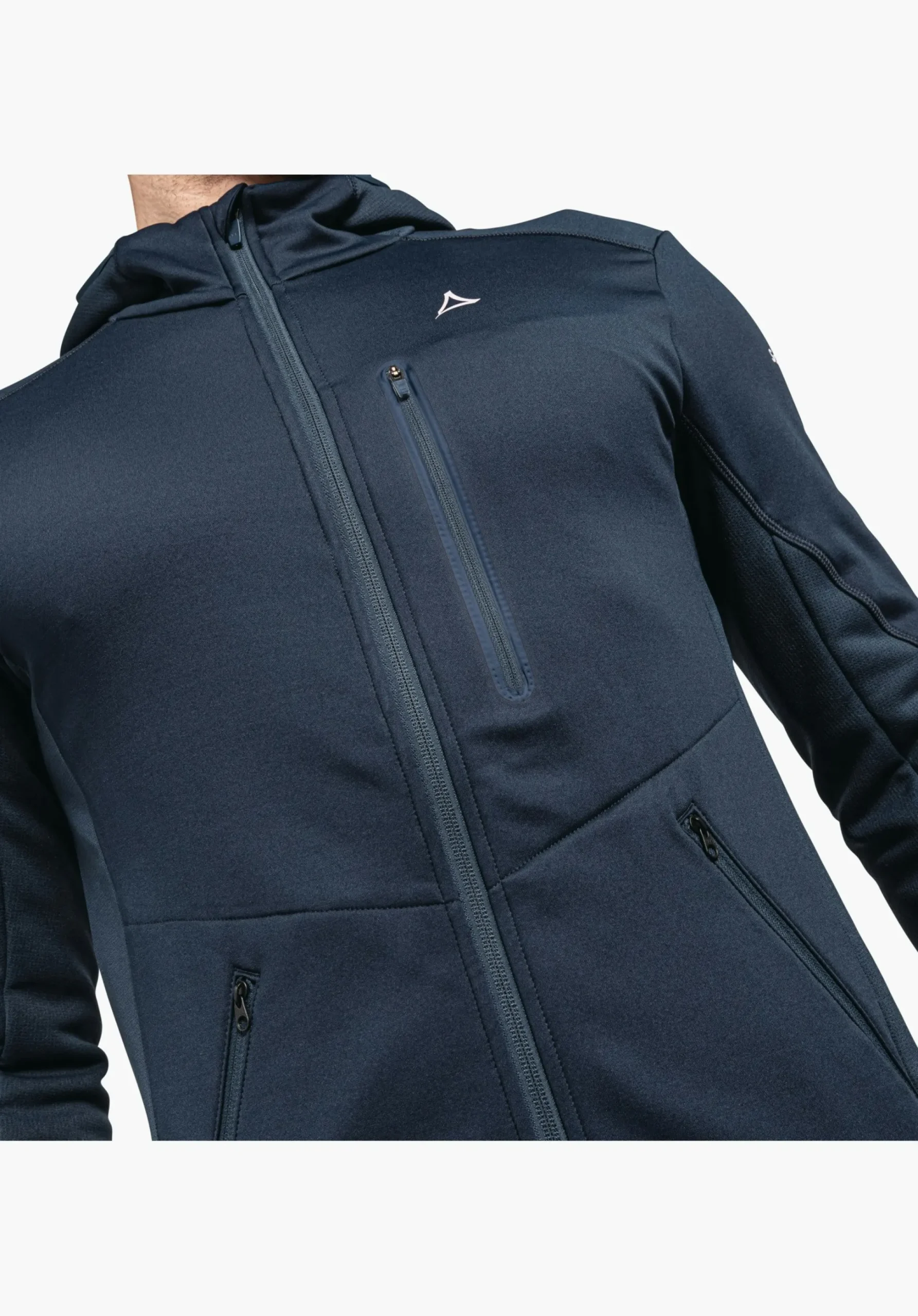 MEN SCHÖFFEL Trek & Hike<Sporty fleece hoody in material mix orange
