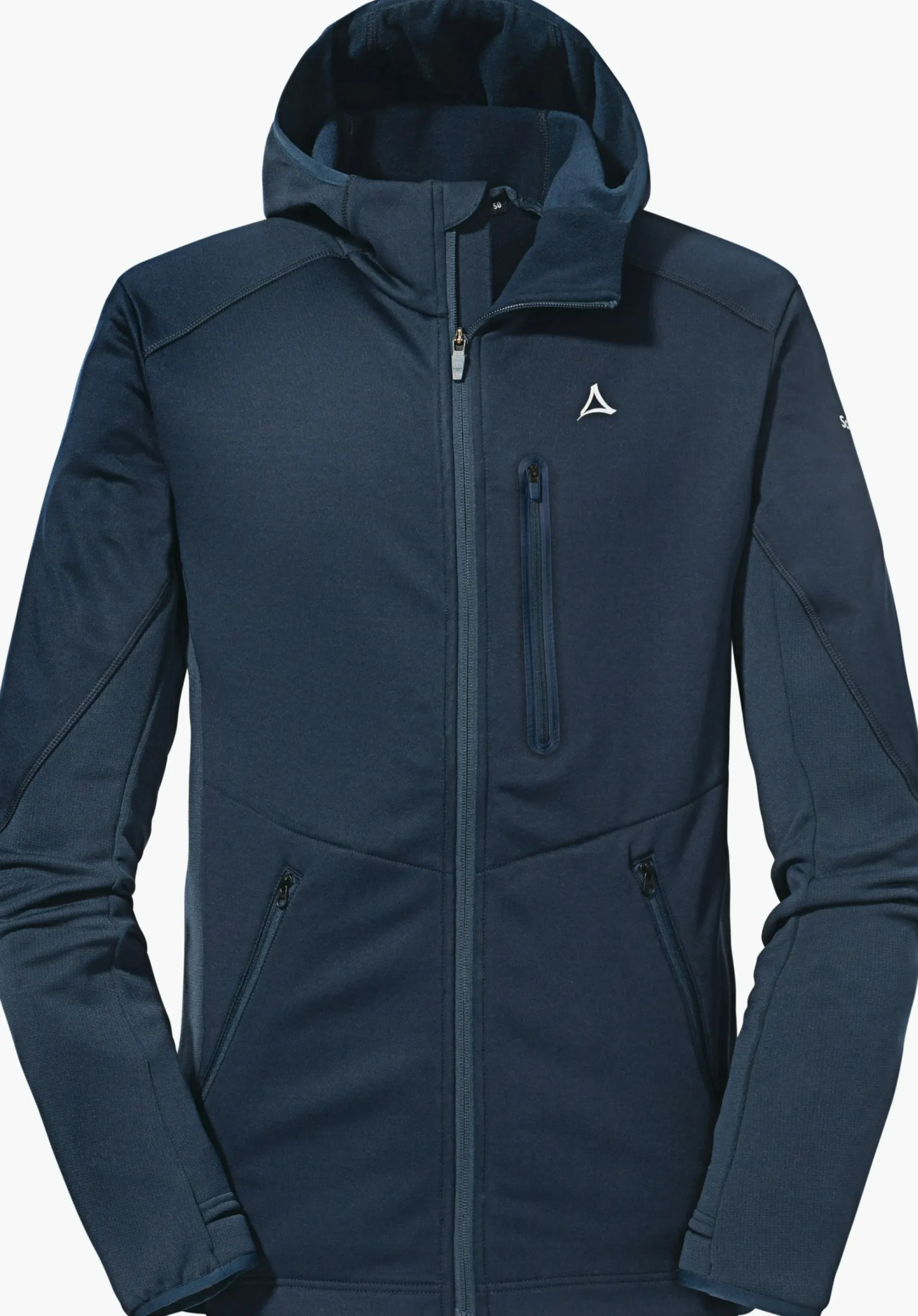 MEN SCHÖFFEL Trek & Hike<Sporty fleece hoody in material mix orange