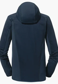 MEN SCHÖFFEL Trek & Hike<Sporty fleece hoody in material mix orange