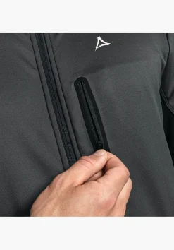 MEN SCHÖFFEL Trek & Hike<Sporty fleece hoody in material mix orange