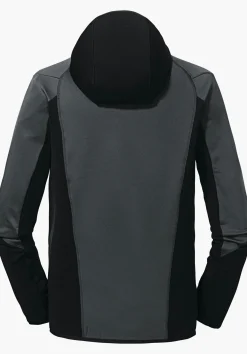 MEN SCHÖFFEL Trek & Hike<Sporty fleece hoody in material mix orange
