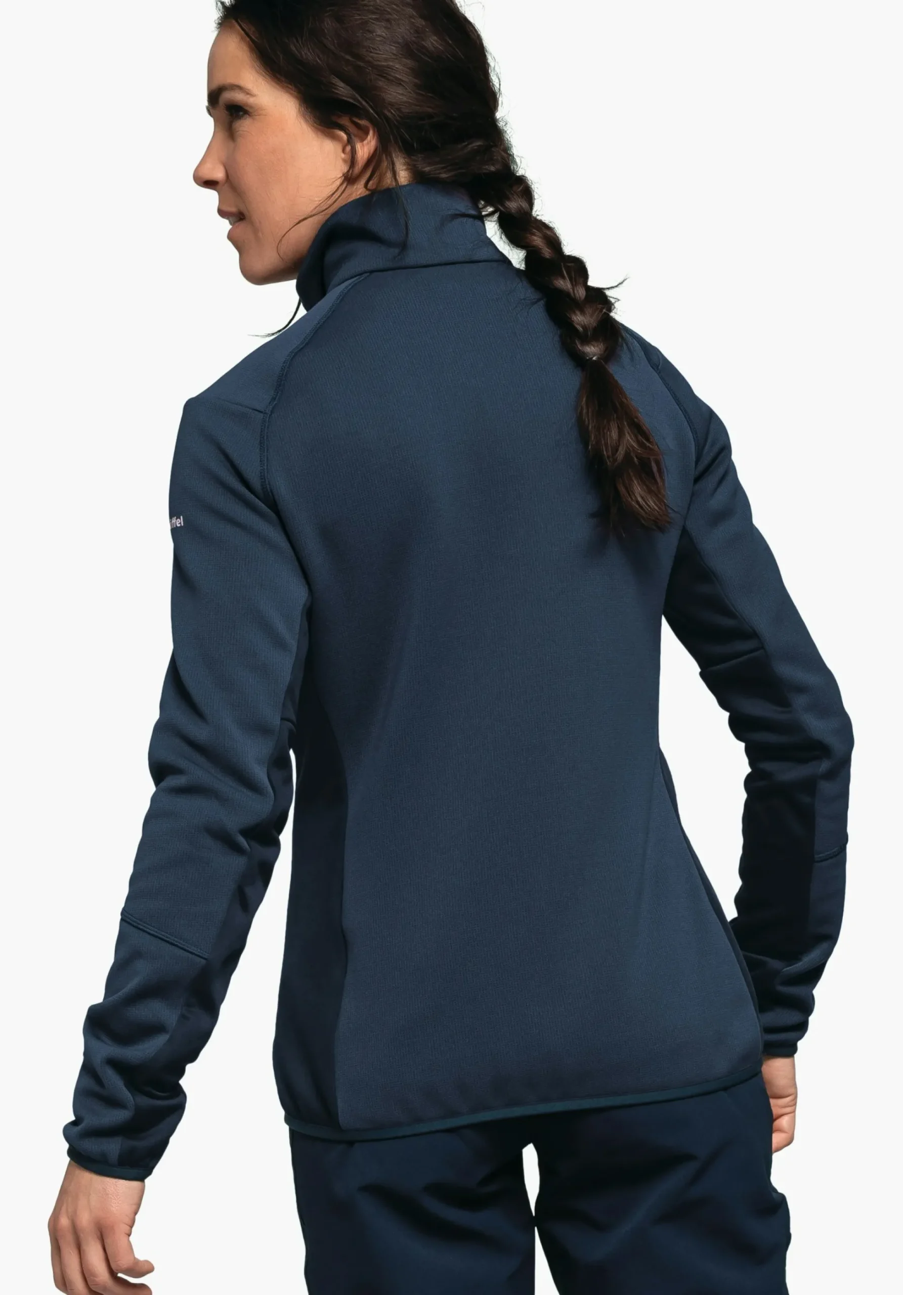 WOMEN SCHÖFFEL Trek & Hike<Sporty fleece jacket in material mix blue