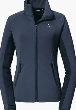 WOMEN SCHÖFFEL Trek & Hike<Sporty fleece jacket in material mix blue
